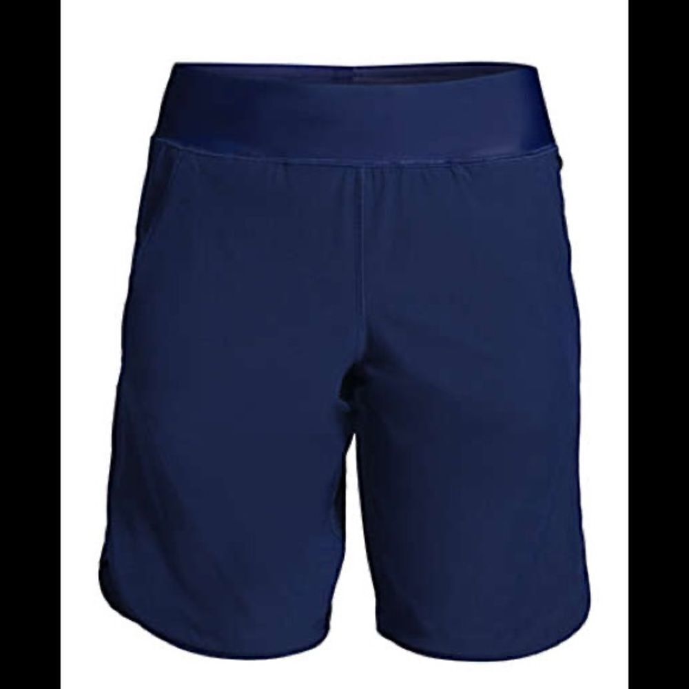 Land’s End Plus and Petite Size 9” swim bottoms board shorts panty NAVY Various